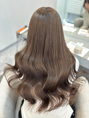 オリーブグレ／小顔に見せるヘア／ココアベージュ／黒髪カタログ