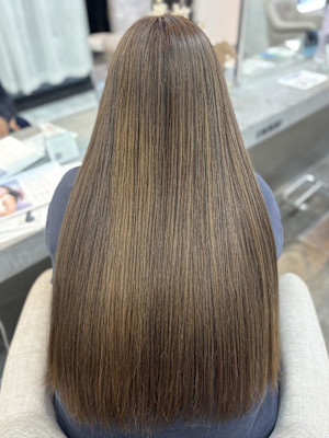 オリーブグレ／小顔に見せるヘア／ココアベージュ／黒髪カタログ