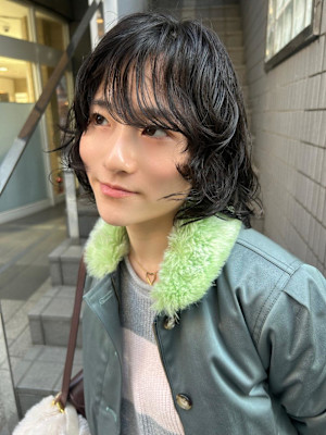 柔らかウェーブ×ショートボブが可愛い◎