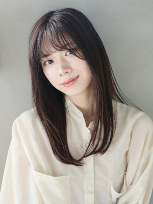 ロングストレートスタイル/髪質改善