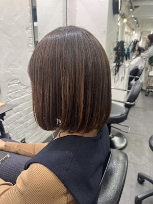 ナチュラルボブ×ホリスティック縮毛矯正