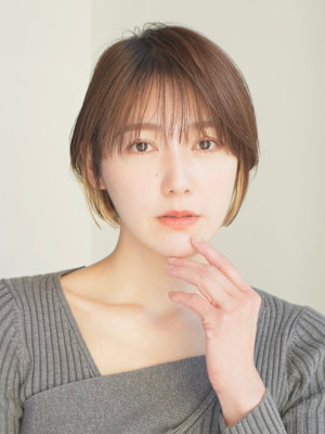 ショート・ボブ/丸顔/前髪あり/絶壁解消/40代/50代/