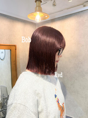 ♪ラインを残したぷつっと切りっぱなしボブ