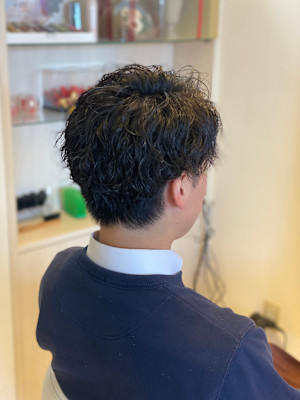 メンズパーマ/スパイラルパーマ/縦落ち