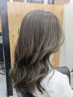 アッシュカラー/ロング/髪質改善カラー