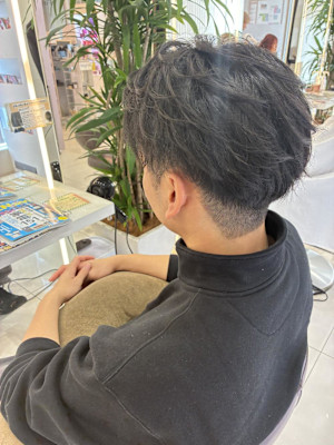 センター分け　2ブロック