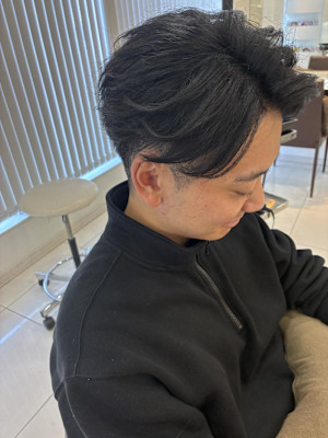 センター分け　2ブロック