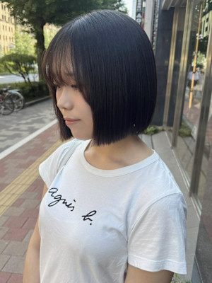 ストレートボブ/ぱつっとボブ/ワンレンボブ/ぱっつん前髪