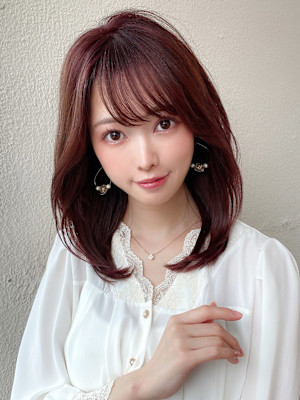 ワンカールで決まる！ピンクブラウンで大人可愛い人気ヘア！