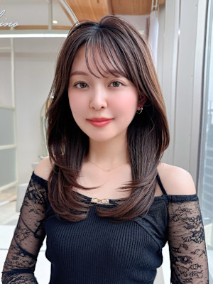 薄め流しバングとワンカールレイヤーが大人気！