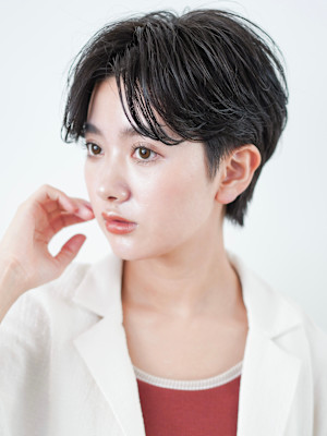 前下がりショート・ボブ/絶壁解消/前髪あり/40代/30代