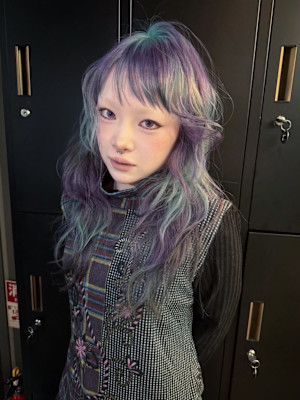 オーダーメイド　デザインカラー　ケアブリーチカラー　ウルフ