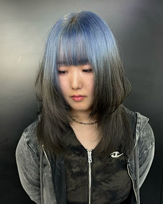 ルーツカラー　デザインカラー　ケアブリーチカラー　姫レイヤー