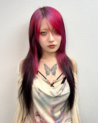 オーダーメイド　デザインカラー　ケアブリーチカラー　ウルフ