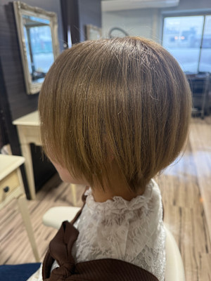 ダブルカラーdeミルキーベージュ/ショートボブ