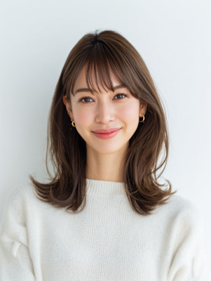 レイヤーカット/イメチェン/外ハネボブ/美髪/髪型