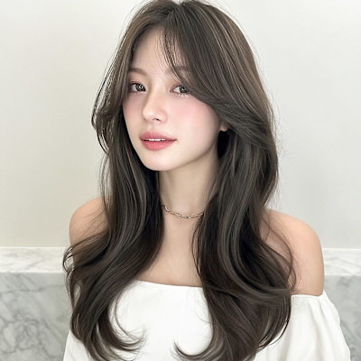 グレージュカラーロング