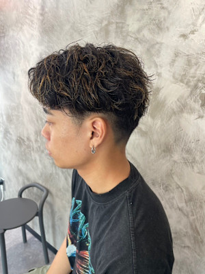 【センターパート】ニュアンスパーマ