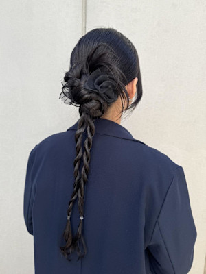 タイトカチモリ×編みおろしヘア