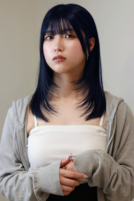 顔まわりレイヤー×ディープブルー　A