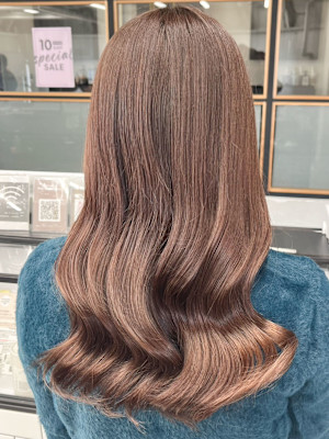 髪質改善カラー◎くびれヘア×艶髪ココアブラウン