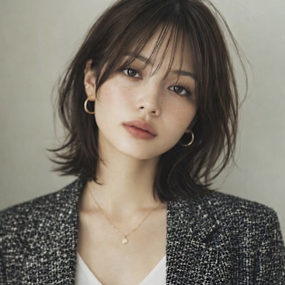 抜け感と品を両立した、大人のレイヤーミディ