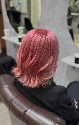 ブリーチ２回×コーラルピンク