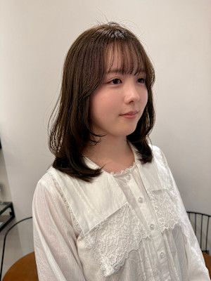 池袋 イルミナカラー レイヤー 小顔カット ベージュ♪