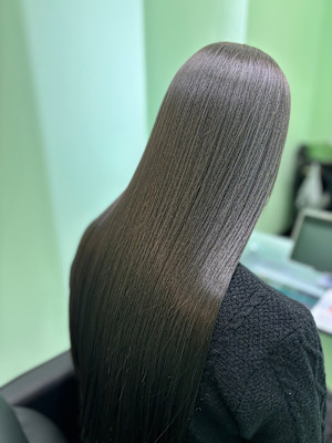 透明度/ブルージュカラー×髪質改善酸熱ストレート