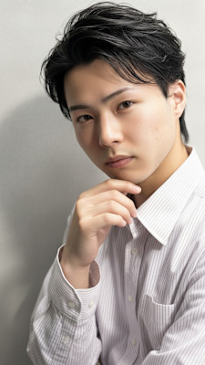 横浜桜木町メンズ縮毛矯正×艶髪ナチュラルマッシュショート