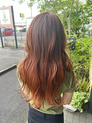 ブリーチ無しパキっとオレンジ