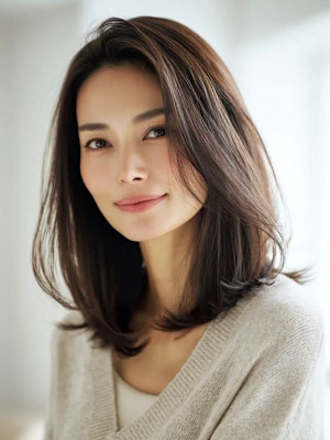 白髪染め/30代/40代/ミディアム/ミディアムヘア