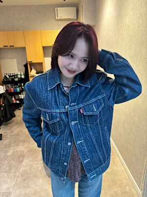 ボブ/ミニボブ/髪質改善／切りっぱなしボブ/レッド