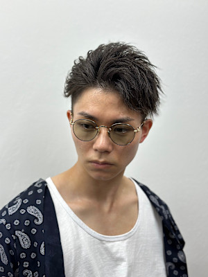 ツーブロ/かき上げ/バックスタイル/barber/神田