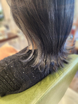 インナーカラー/ブルーブラック×グレー