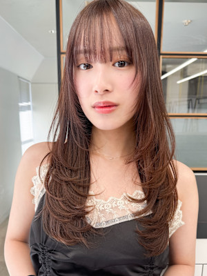 韓国風大人レイヤー ワンカール 艶髪 シースルーバング 20