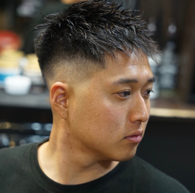 スキンフェード×パーマスタイル