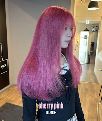 ピンクカラー/ハイトーン/髪質改善