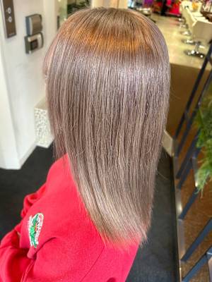 【W_SALON 河原町】ミルクティーアッシュ/髪質改善