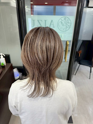 白髪ぼかしハイライト