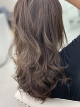 越谷・40代女性｜ブリーチなし白髪ぼかし/オリーブカラー