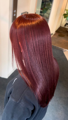【W_SALON 河原町】艶髪ワインレッド