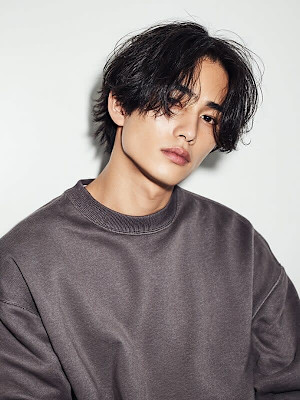 センターパートウルフ