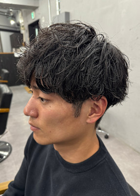 WAVY 桜木町×メンズシャドウパーマ