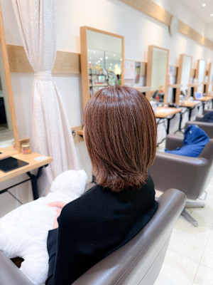 白髪ぼかし細めハイライト30代40代50代グレージュ