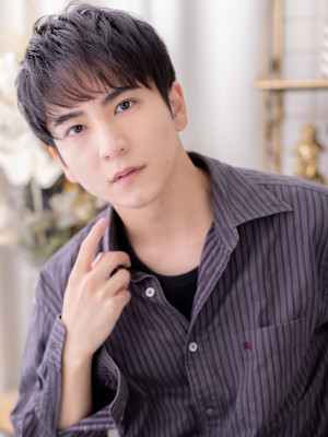 オリーブグレーモテ髪シールスルーマッシュ　フルバング