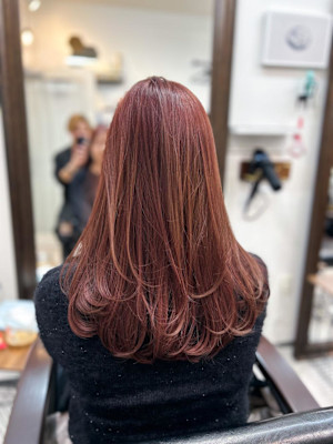 ULTOWA/ピンクブラウン/ワンカールレイヤー