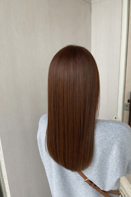 20代30に人気！/髪質改善カラー×艶感ブラウンストレート