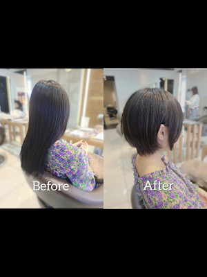 ロングからショートのバッサリカット