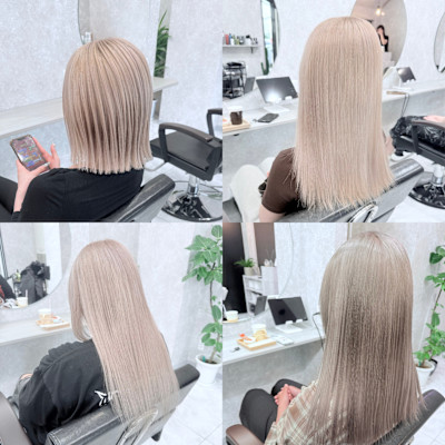 ミルクティー/髪質改善/ケアブリーチ/グラデーションカラー